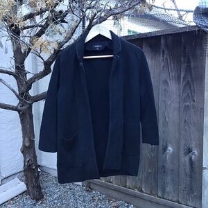 Quince Organic Cotton Knit Blazer Black Size Small Sustainable Casual Jacket
